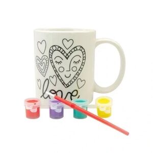 Creative Heart Design DIY Mug with Paint Set